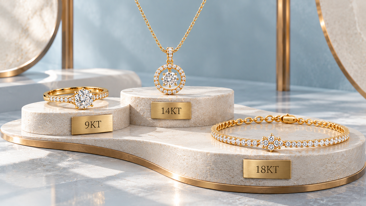 9K vs 14K vs 18K Gold Jewellery: Price, Purity & Durability