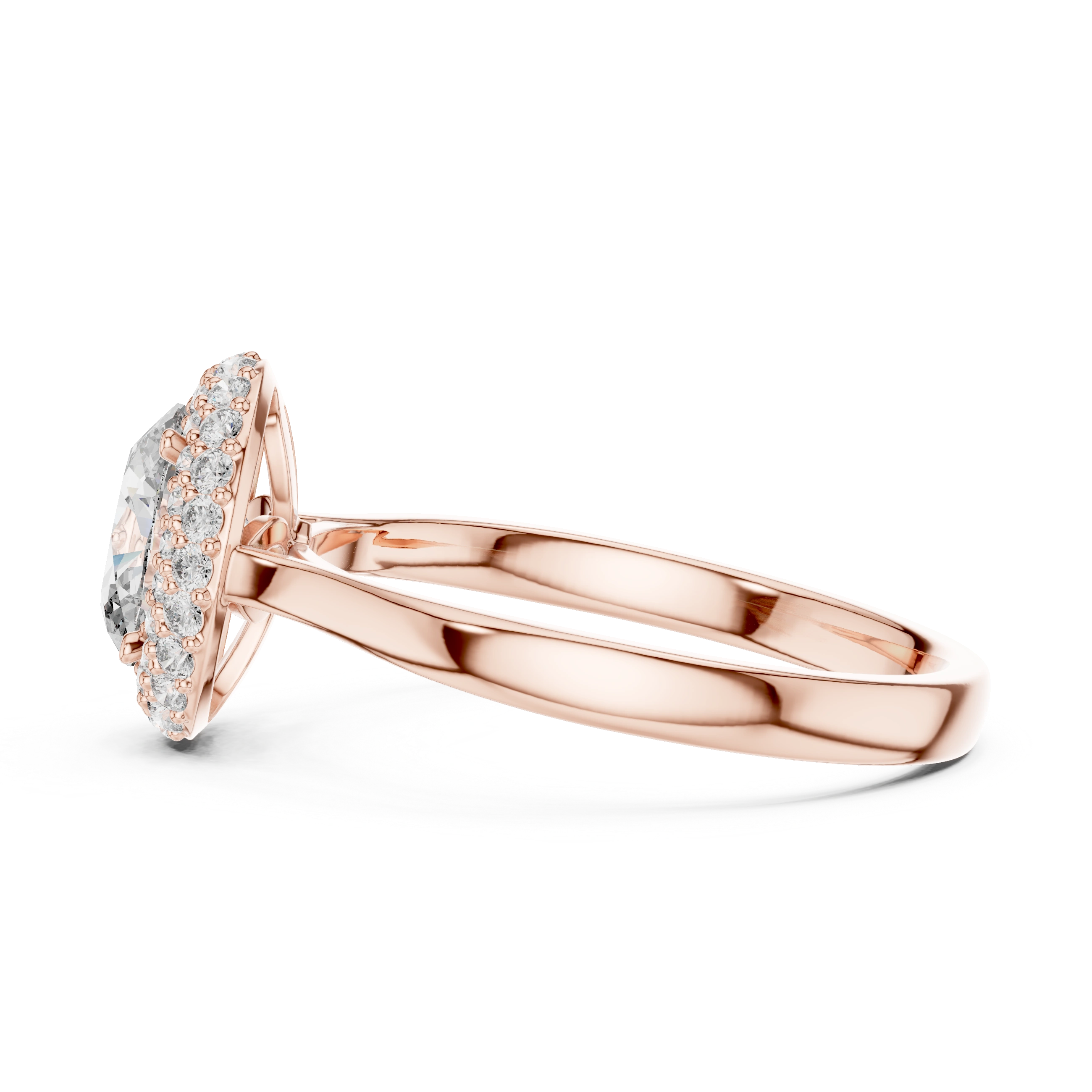 Gold 1Ct Double Halo Oval Lab Grown Diamond Josiah Ring