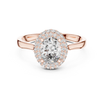 Gold 1Ct Double Halo Oval Lab Grown Diamond Josiah Ring