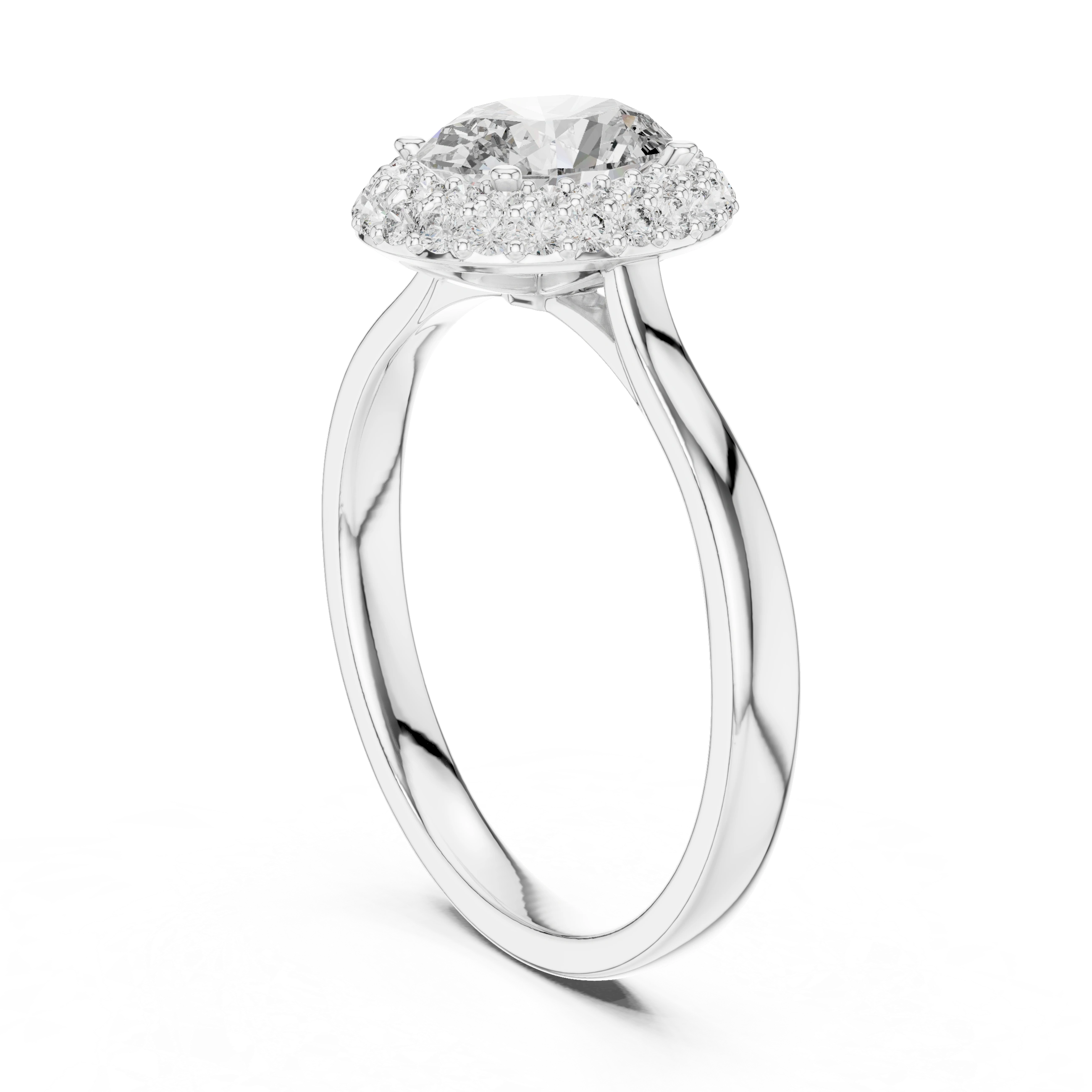 Gold 1Ct Double Halo Oval Lab Grown Diamond Josiah Ring