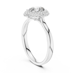 Gold 1Ct Double Halo Oval Lab Grown Diamond Josiah Ring