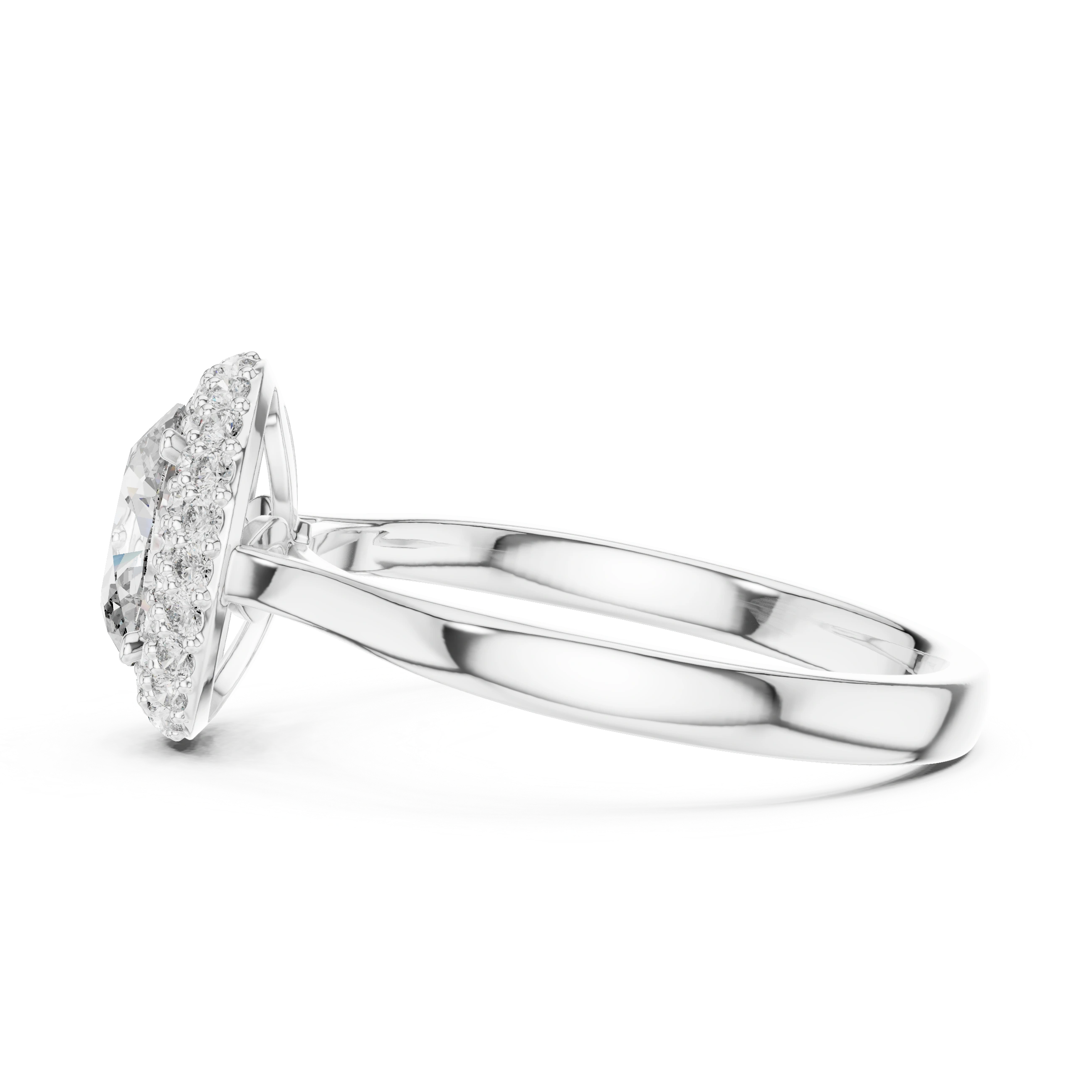 Gold 1Ct Double Halo Oval Lab Grown Diamond Josiah Ring