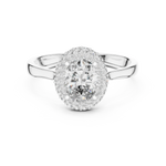 Gold 1Ct Double Halo Oval Lab Grown Diamond Josiah Ring