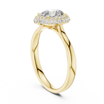 Gold 1Ct Double Halo Oval Lab Grown Diamond Josiah Ring
