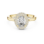 Gold 1Ct Double Halo Oval Lab Grown Diamond Josiah Ring