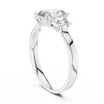 Gold 1Ct Three Stone Radiant Trapezoid Lab Grown Diamond Benjam Ring