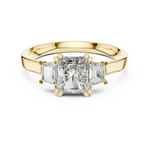 Gold 1Ct Three Stone Radiant Trapezoid Lab Grown Diamond Benjam Ring