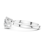 Gold 1Ct Three Stone Tapered Baguette Heart Lab Grown Diamond Malchi Ring