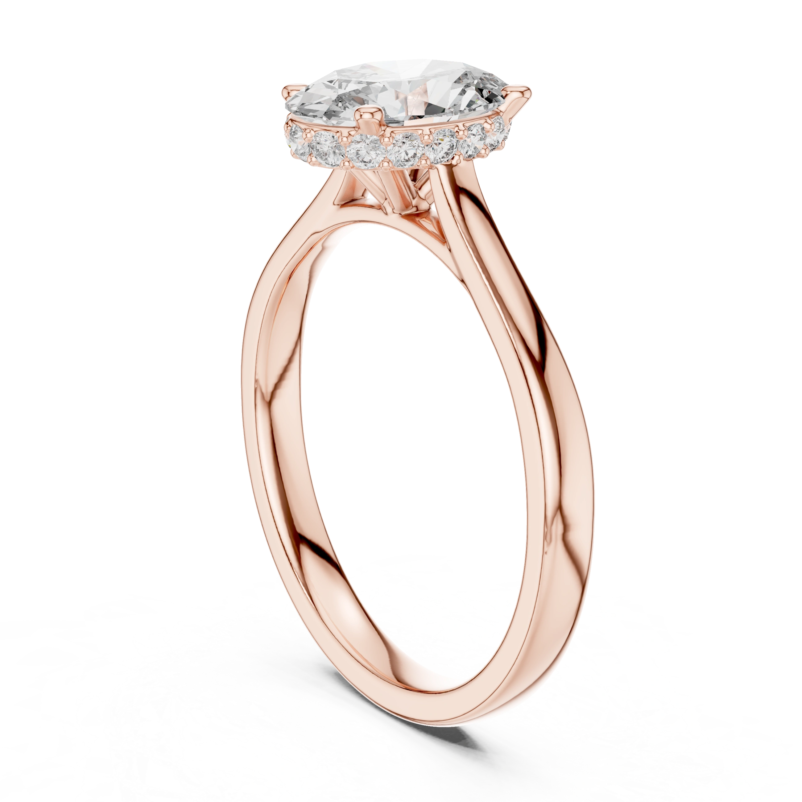 Gold 2Ct Solitaire Classic Oval Lab Grown Diamond Faylen Ring