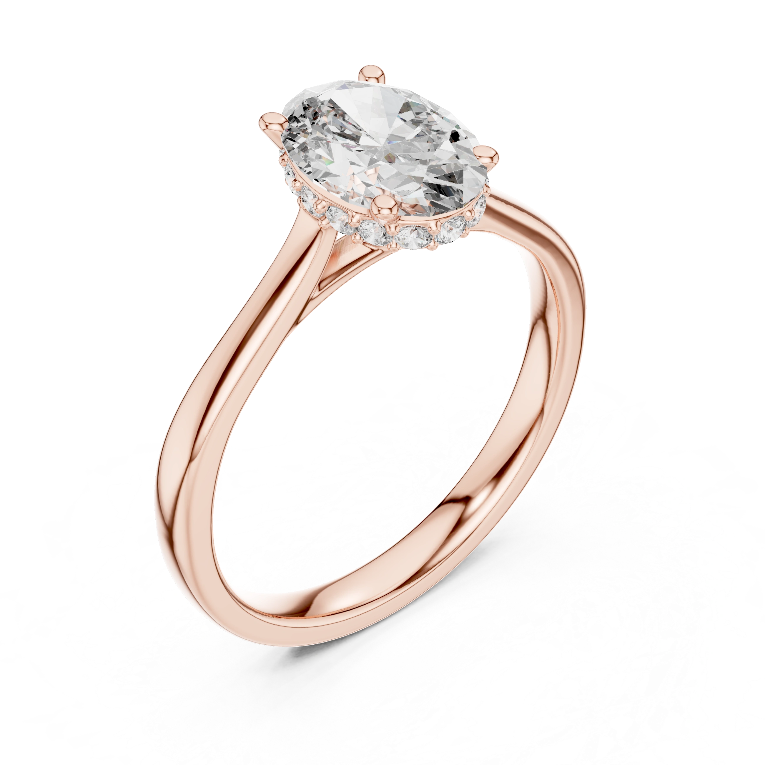 Gold 2Ct Solitaire Classic Oval Lab Grown Diamond Faylen Ring