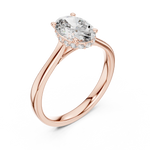 Gold 2Ct Solitaire Classic Oval Lab Grown Diamond Faylen Ring
