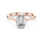 Gold 2Ct Solitaire Classic Oval Lab Grown Diamond Faylen Ring
