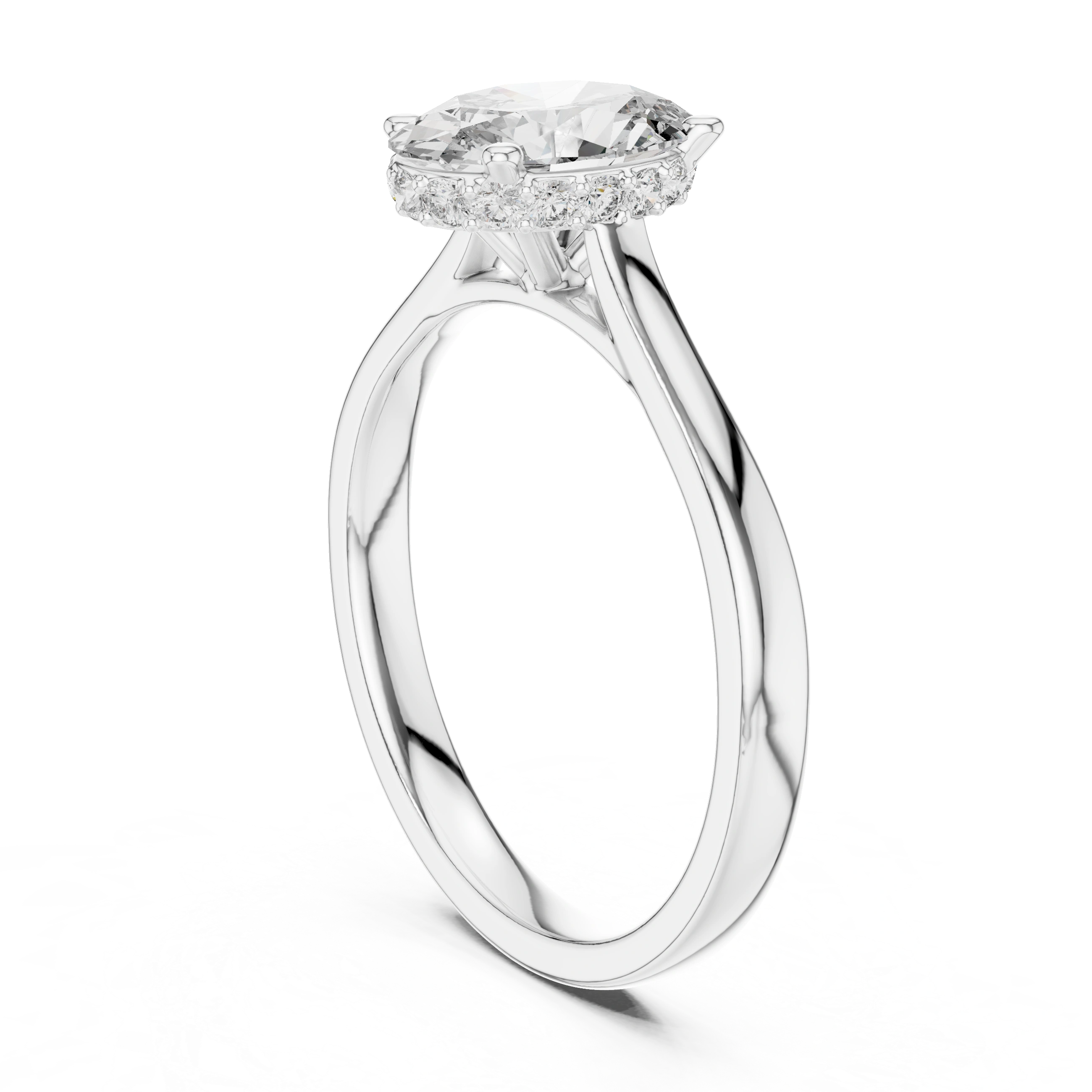 Gold 2Ct Solitaire Classic Oval Lab Grown Diamond Faylen Ring