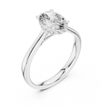 Gold 2Ct Solitaire Classic Oval Lab Grown Diamond Faylen Ring