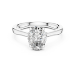 Gold 2Ct Solitaire Classic Oval Lab Grown Diamond Faylen Ring