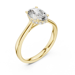 Gold 2Ct Solitaire Classic Oval Lab Grown Diamond Faylen Ring