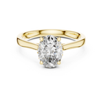 Gold 2Ct Solitaire Classic Oval Lab Grown Diamond Faylen Ring