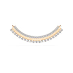 Rose Gold Curved Bar Pave Round Lab Grown Diamond Kaelix Mangalsutra