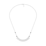 White Gold Curved Bar Pave Round Lab Grown Diamond Kaelix Mangalsutra