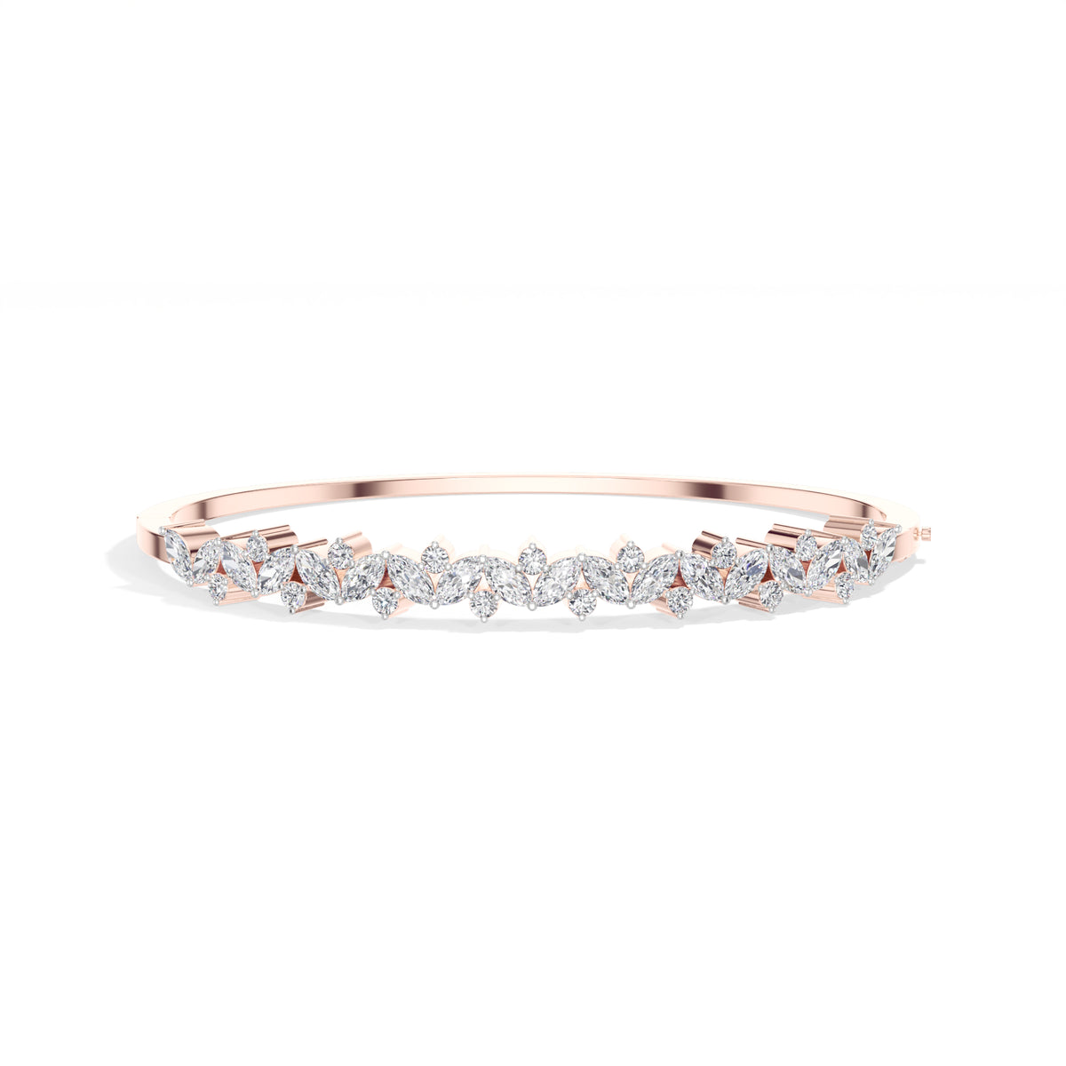 Rose Gold 2Ct Leaf Vine Marquise Lab Grown Diamond Kalyx Bracelet