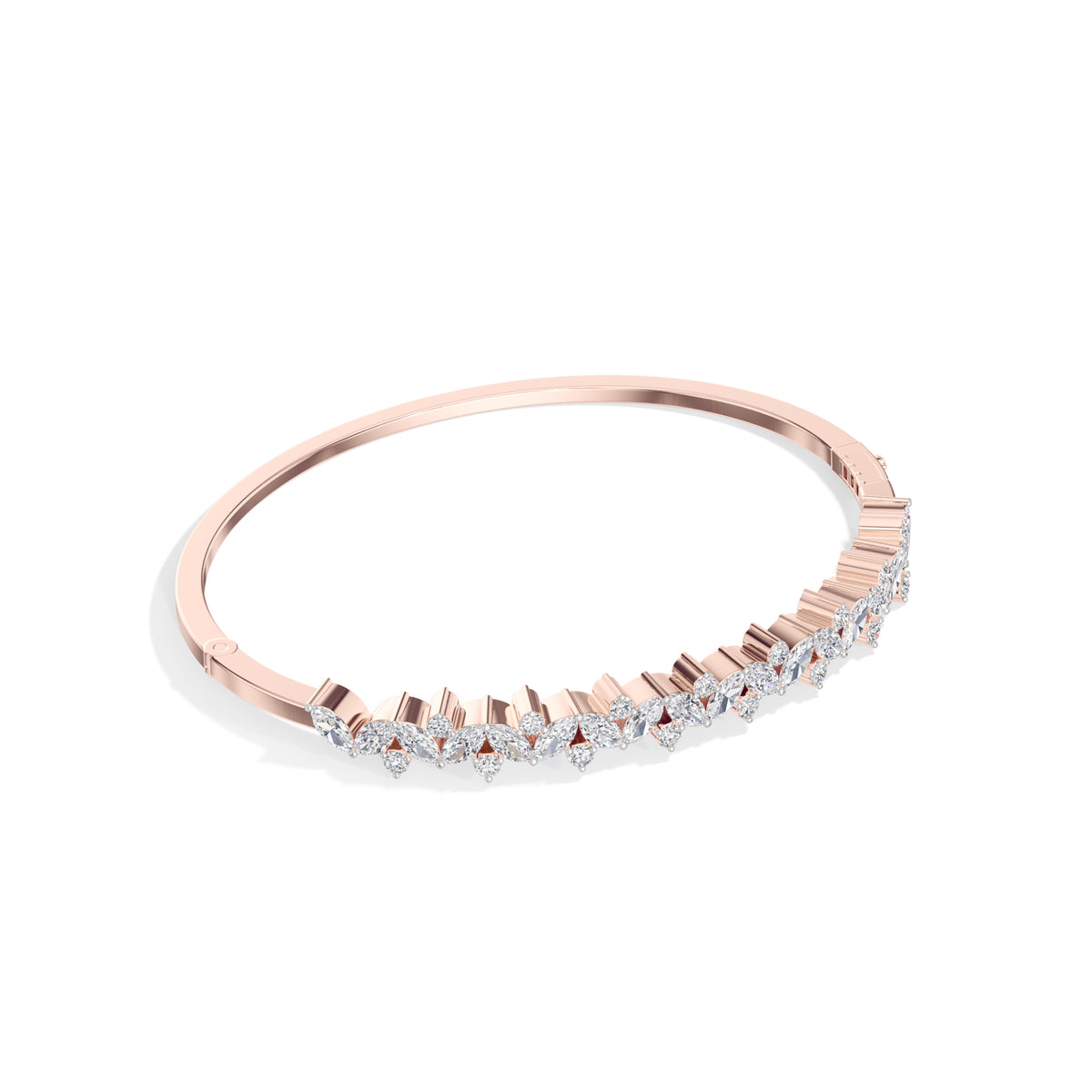 Rose Gold 2Ct Leaf Vine Marquise Lab Grown Diamond Kalyx Bracelet