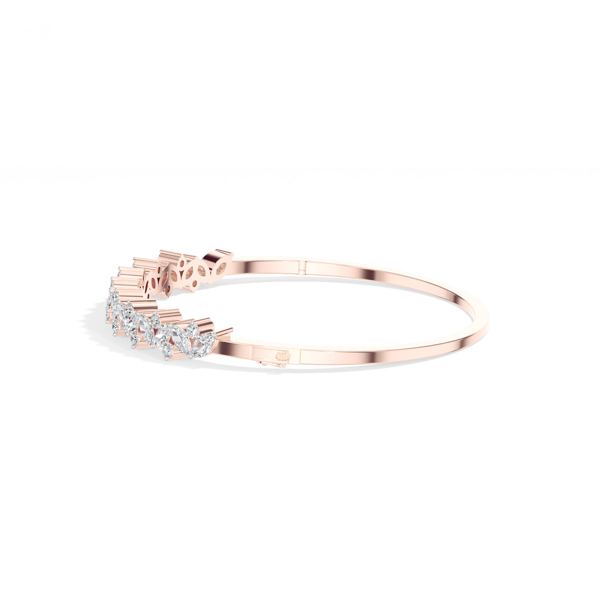 Rose Gold 2Ct Leaf Vine Marquise Lab Grown Diamond Kalyx Bracelet