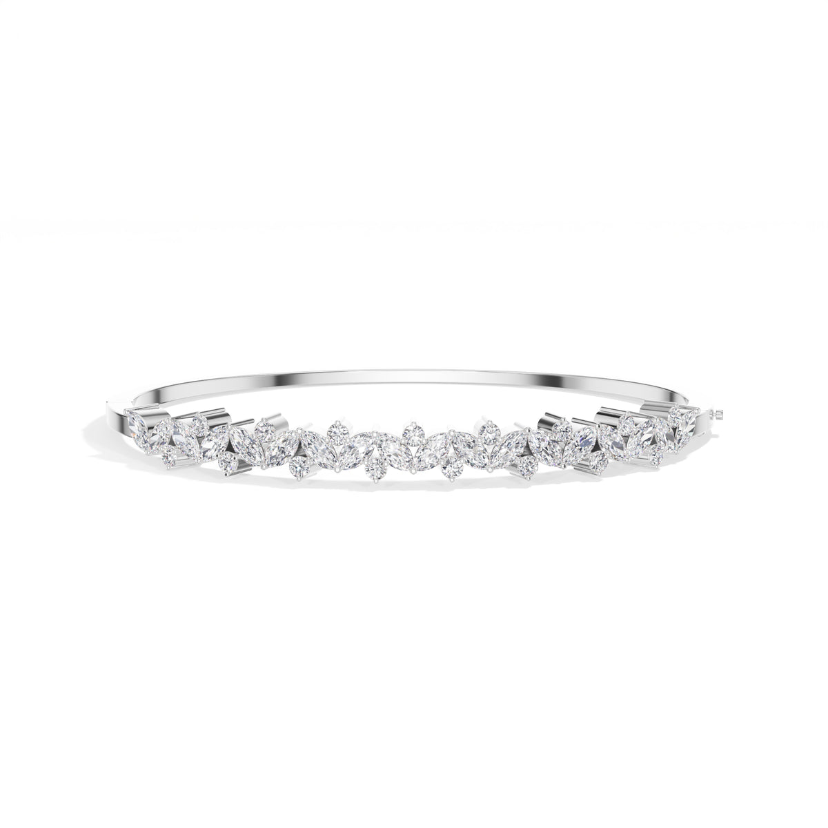 White Gold 2Ct Leaf Vine Marquise Lab Grown Diamond Kalyx Bracelet