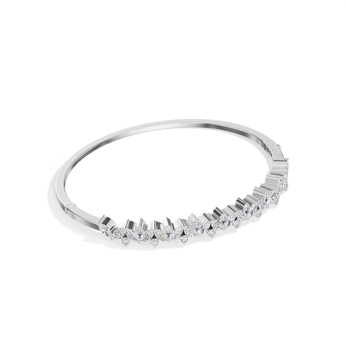White Gold 2Ct Leaf Vine Marquise Lab Grown Diamond Kalyx Bracelet