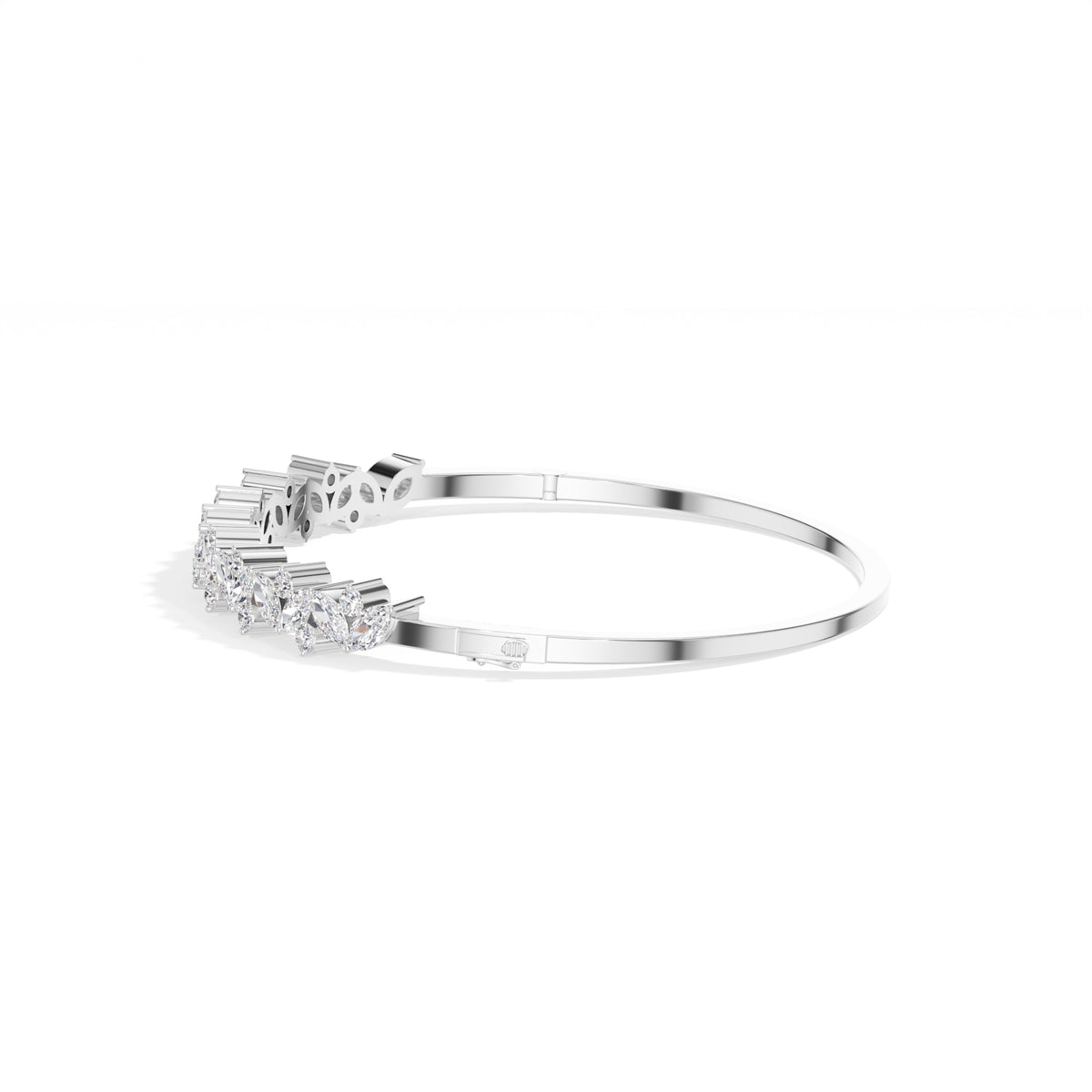 White Gold 2Ct Leaf Vine Marquise Lab Grown Diamond Kalyx Bracelet