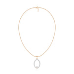 Rose Gold Halo Drop Pear Lab Grown Diamond Zafirae Pendant