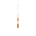 Rose Gold Halo Drop Pear Lab Grown Diamond Zafirae Pendant