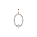 Rose Gold Halo Drop Pear Lab Grown Diamond Zafirae Pendant