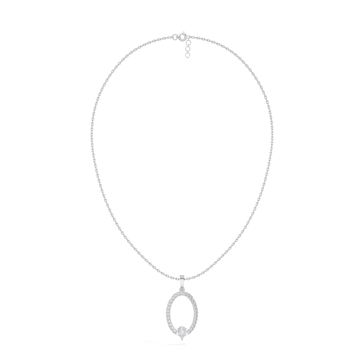 White Gold Halo Drop Pear Lab Grown Diamond Zafirae Pendant