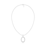 White Gold Halo Drop Pear Lab Grown Diamond Zafirae Pendant