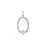 White Gold Halo Drop Pear Lab Grown Diamond Zafirae Pendant