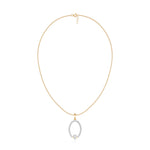 Yellow Gold Halo Drop Pear Lab Grown Diamond Zafirae Pendant