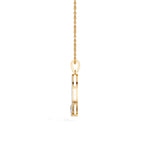 Yellow Gold Halo Drop Pear Lab Grown Diamond Zafirae Pendant