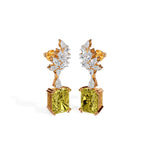 Rose Gold 8 50Ct Leaf Drop Emerald Lab Grown Diamond Zyrona Earring