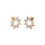 Rose Gold 1Ct Pear Halo Cluster Design Lab Grown Diamond Xeriva Earring