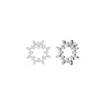 White Gold 1Ct Pear Halo Cluster Design Lab Grown Diamond Xeriva Earring