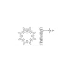 White Gold 1Ct Pear Halo Cluster Design Lab Grown Diamond Xeriva Earring