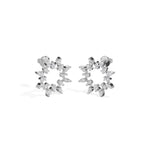 White Gold 1Ct Pear Halo Cluster Design Lab Grown Diamond Xeriva Earring