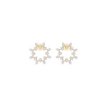 Yellow Gold 1Ct Pear Halo Cluster Design Lab Grown Diamond Xeriva Earring