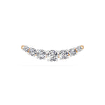 Rose Gold 2Ct Graduated Prong Round Lab Grown Diamond Avenix Mangalsutra