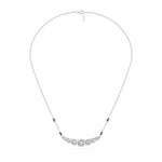 White Gold 2Ct Graduated Prong Round Lab Grown Diamond Avenix Mangalsutra