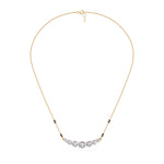 Yellow Gold 2Ct Graduated Prong Round Lab Grown Diamond Avenix Mangalsutra