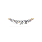 Yellow Gold 2Ct Graduated Prong Round Lab Grown Diamond Avenix Mangalsutra