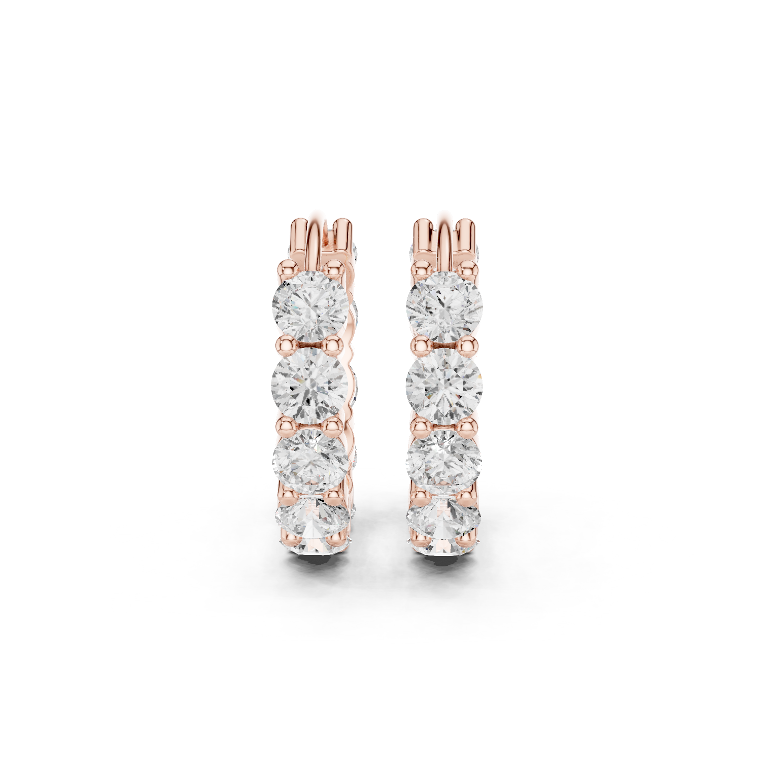 Gold 2Ct Floral Cluster Round Lab Grown Diamond Liryx Earring
