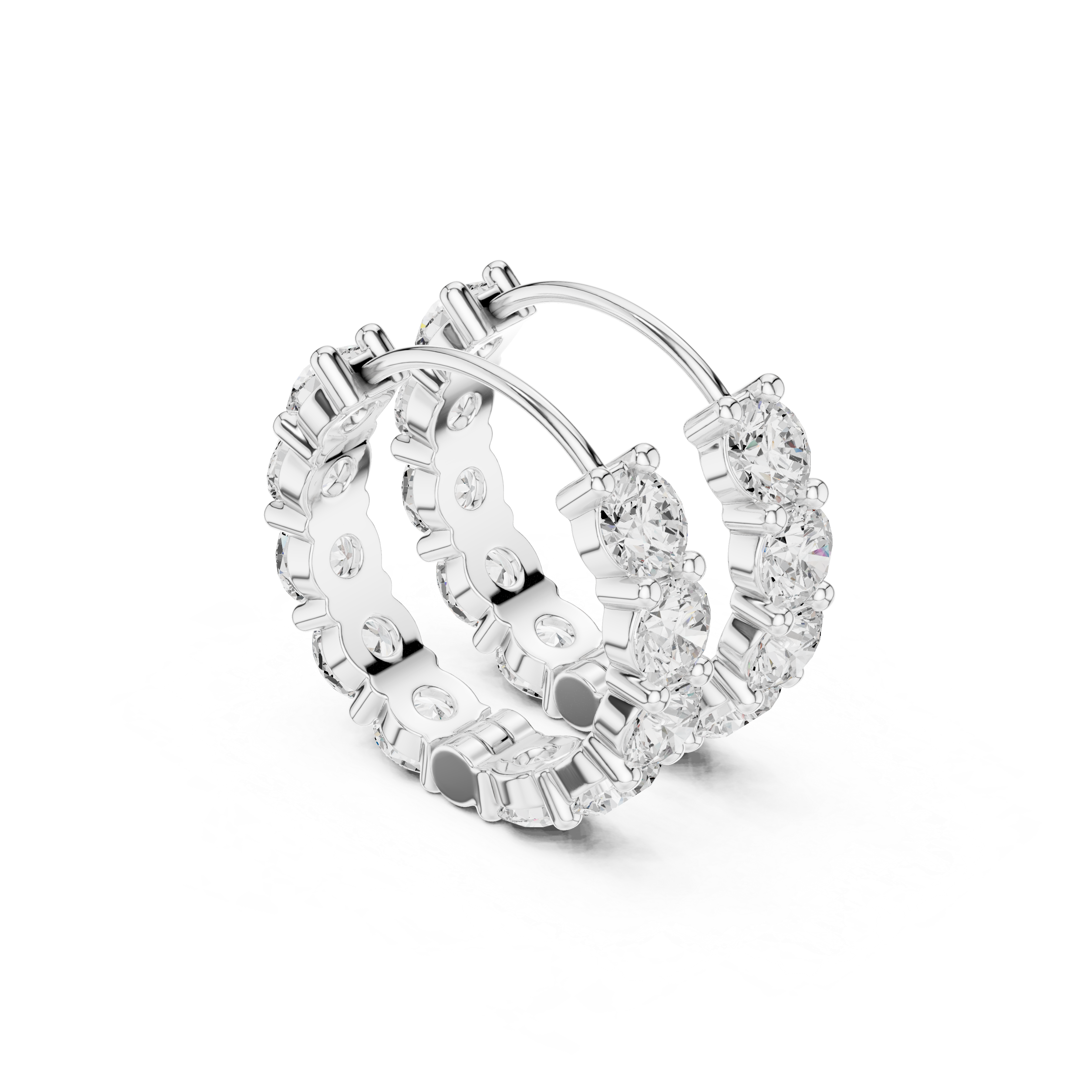 Gold 2Ct Floral Cluster Round Lab Grown Diamond Liryx Earring