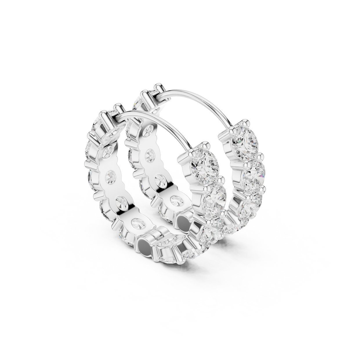 Gold 2Ct Floral Cluster Round Lab Grown Diamond Liryx Earring